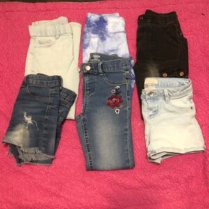 Girl size 8 mixed short and jeans